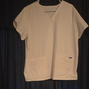 Figs Casma Scrub Top Off White